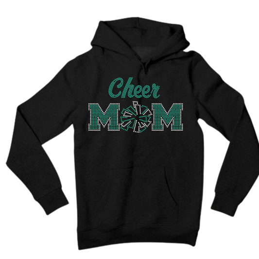 Cheer Mom Rhinestone Shirt – Cheerleader Mom Sparkle Bling Tee | Blingdazzel