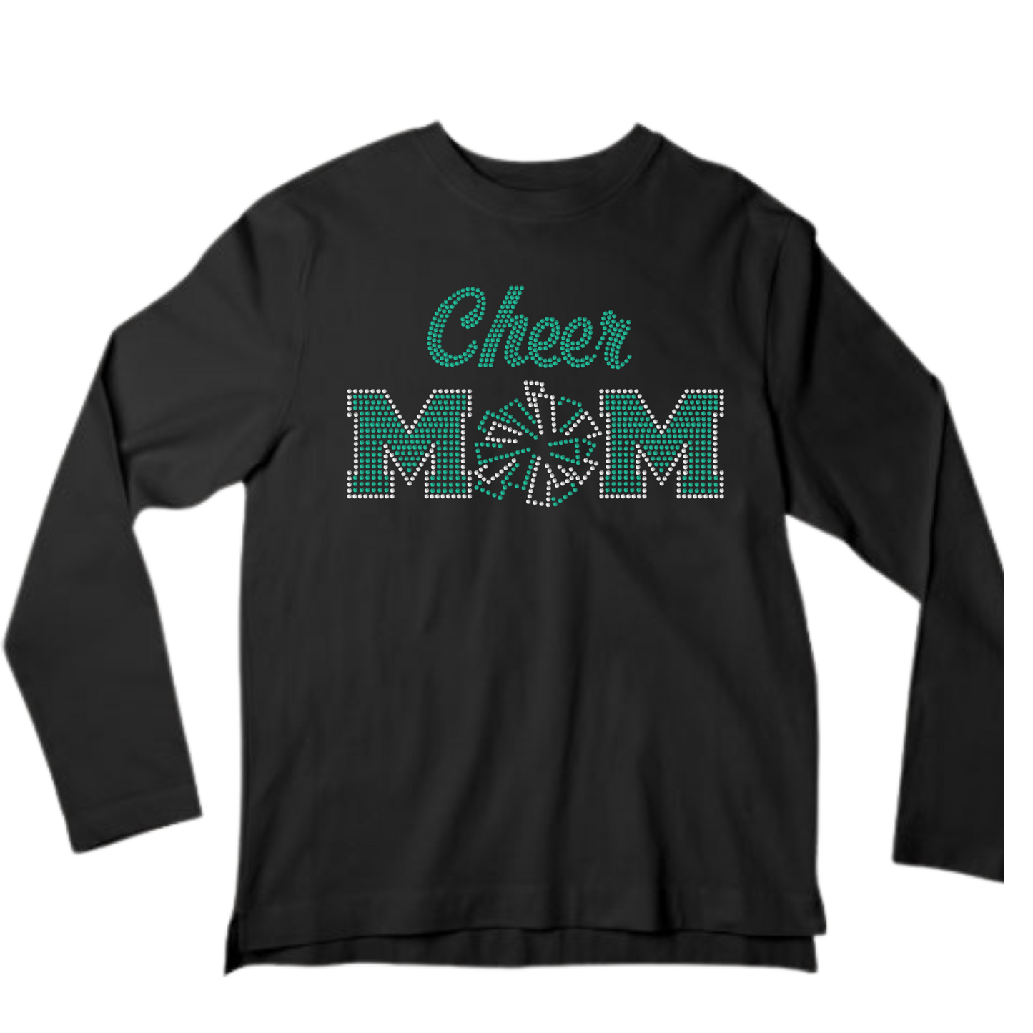 Cheer Mom Rhinestone Shirt – Cheerleader Mom Sparkle Bling Tee | Blingdazzel