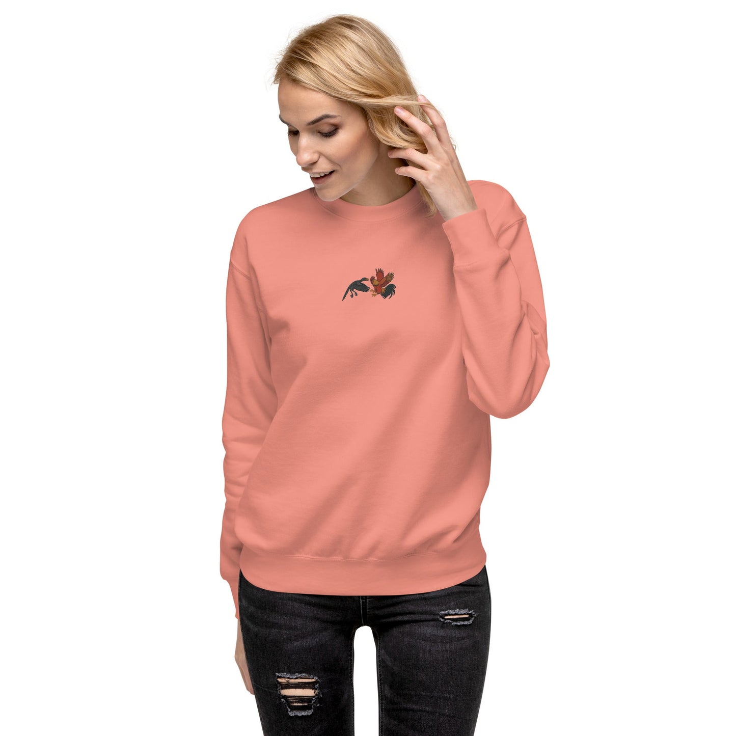 Chickasaurous Battle Unisex Premium Sweatshirt - Velora Luxury Fashion