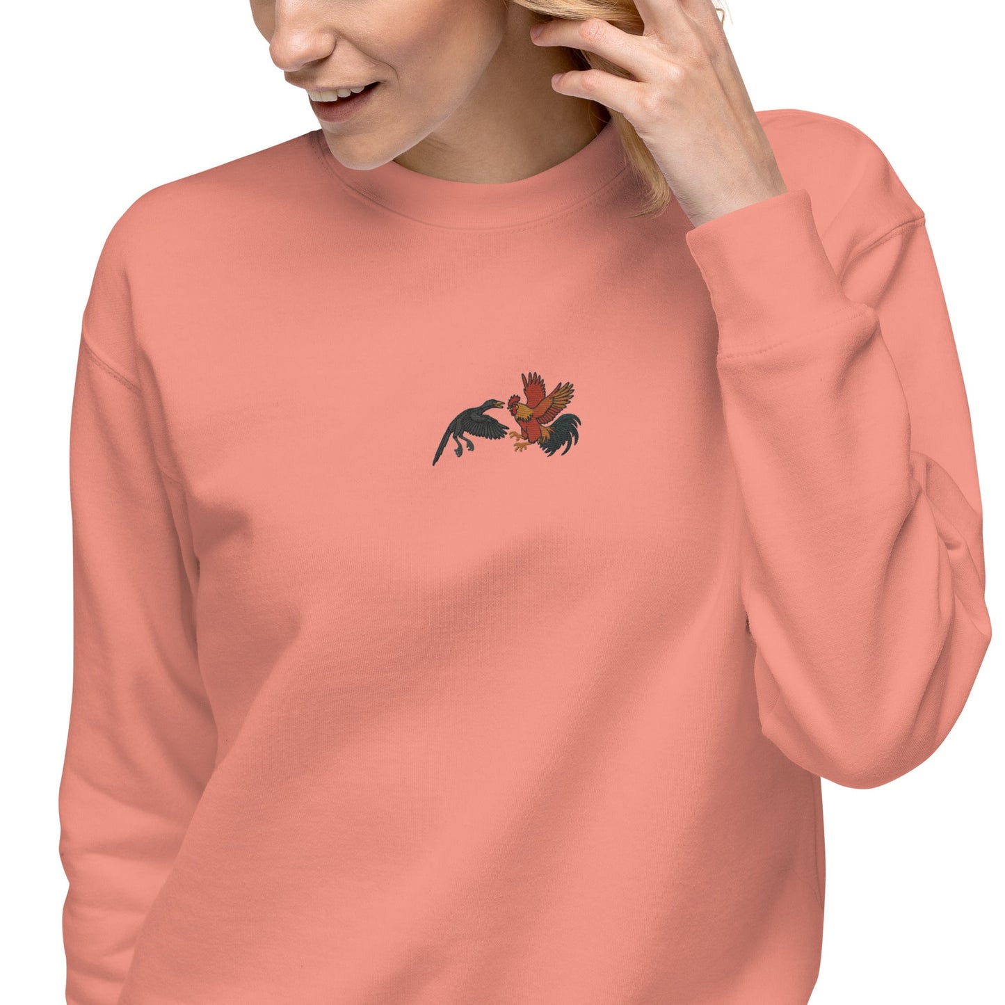 Chickasaurous Battle Unisex Premium Sweatshirt - Velora Luxury Fashion
