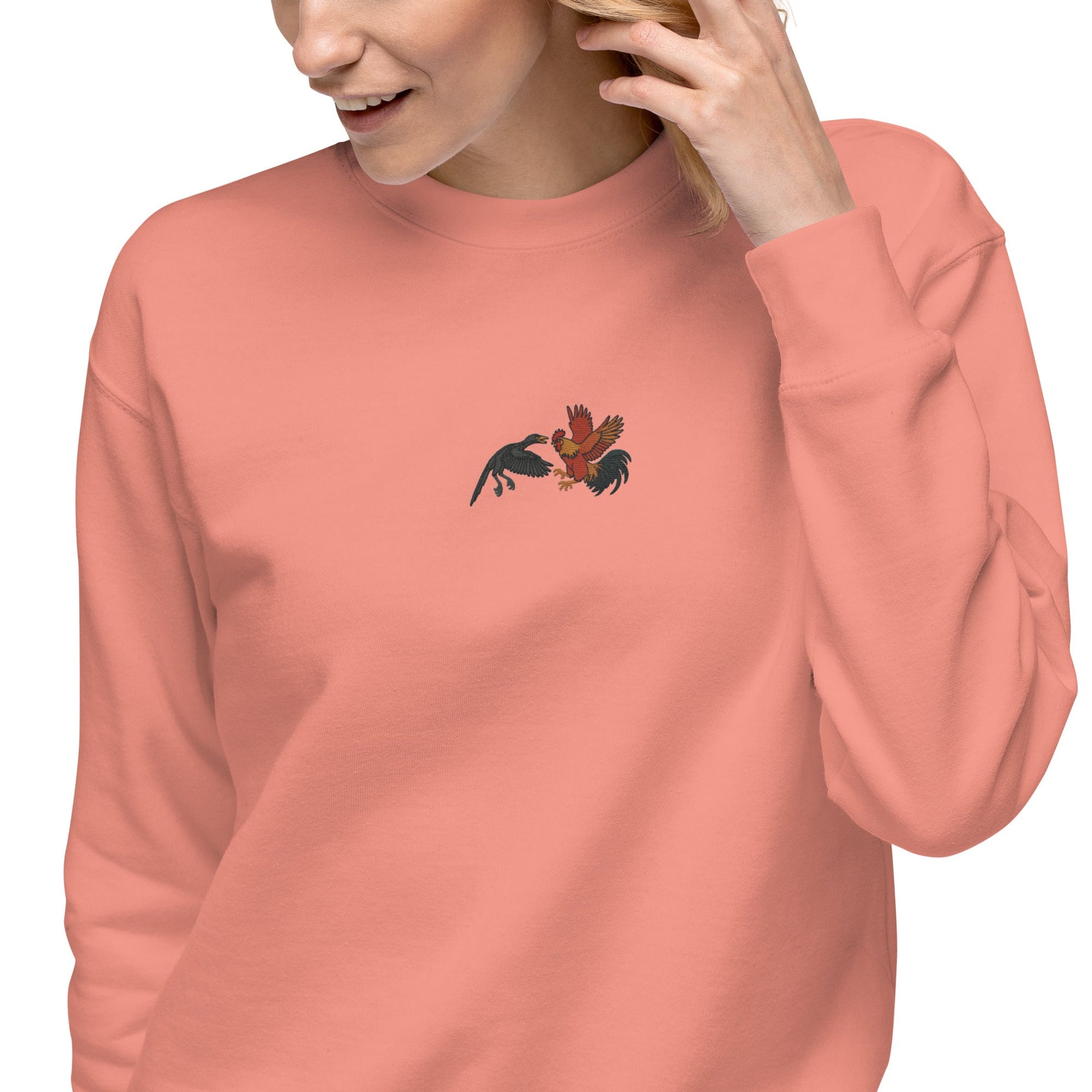 Chickasaurous Battle Unisex Premium Sweatshirt - Velora Luxury Fashion