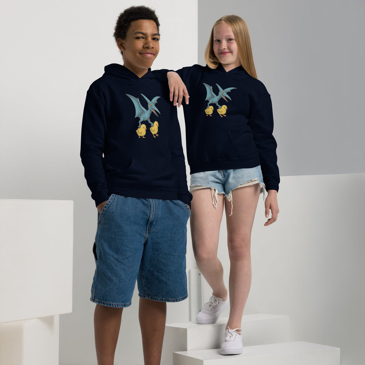 Chickasaurous Pteropoultry Youth heavy blend bunny hug (hoodie) - Velora Luxury Fashion