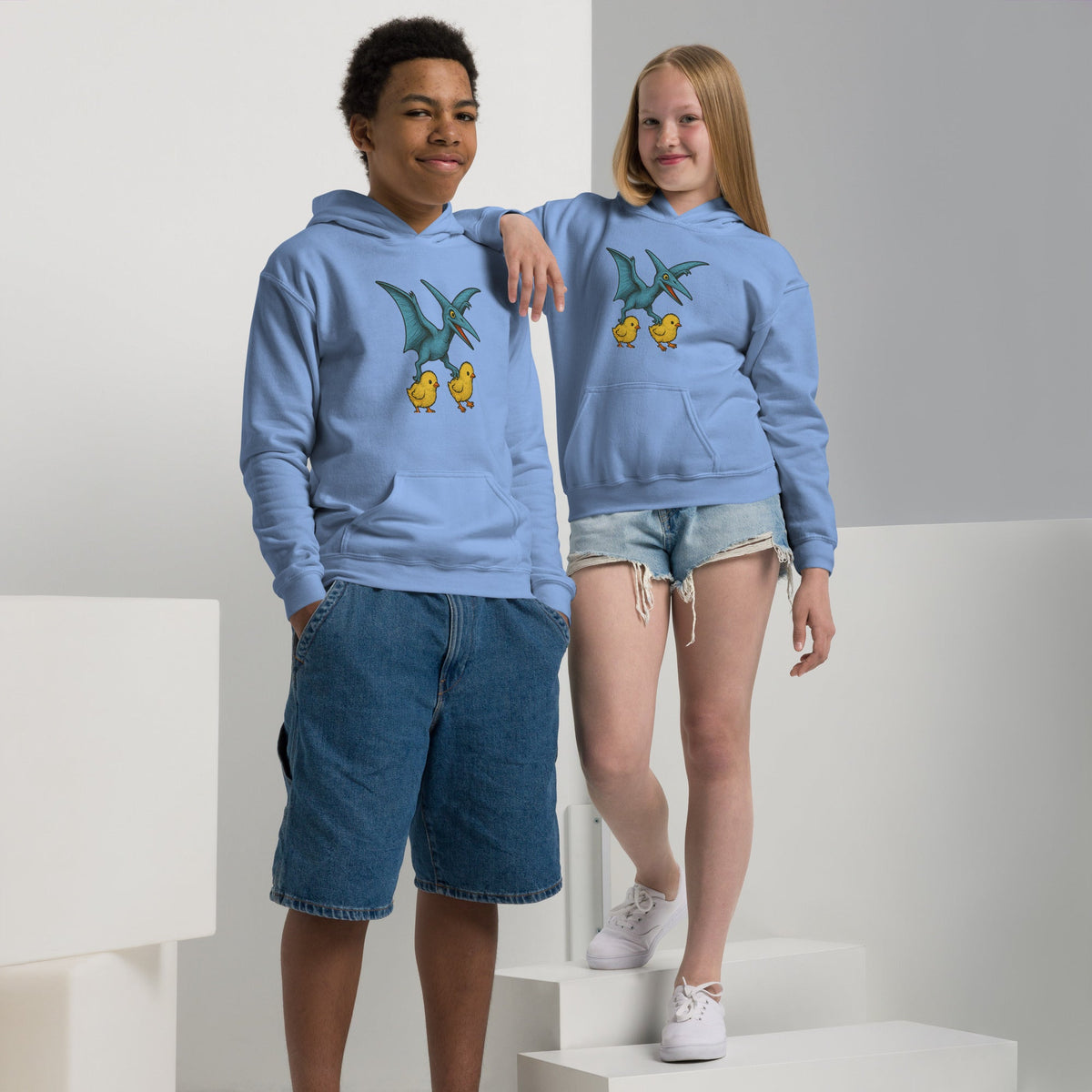 Chickasaurous Pteropoultry Youth heavy blend bunny hug (hoodie) - Velora Luxury Fashion