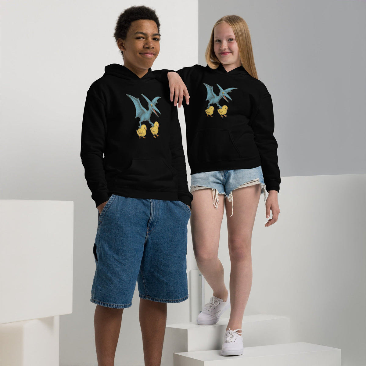 Chickasaurous Pteropoultry Youth heavy blend bunny hug (hoodie) - Velora Luxury Fashion