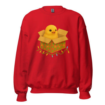 Chickmas Chick in a box Unisex Sweatshirt - Velora Luxury Fashion
