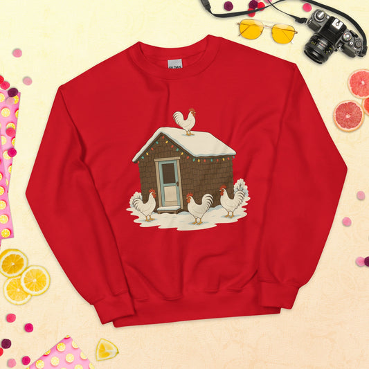 Chickmas Deck the Leghorn Unisex Sweatshirt - Velora Luxury Fashion