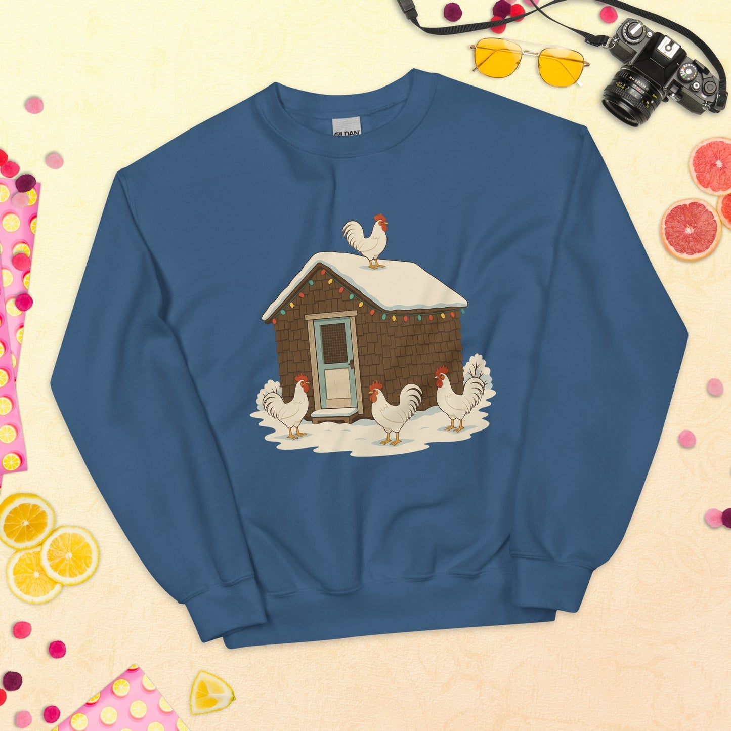 Chickmas Deck the Leghorn Unisex Sweatshirt - Velora Luxury Fashion