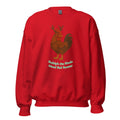 Chickmas Rudolph the Rhode Island Red Rooster (words) Unisex Sweatshirt - Velora Luxury Fashion