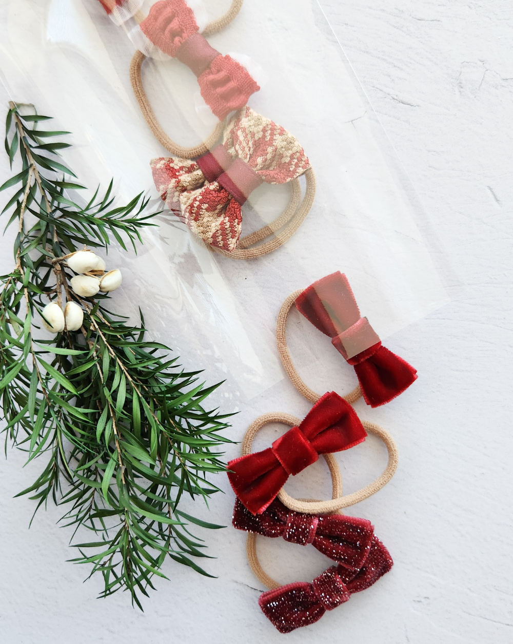 Christmas Pigtail Elastics - Velora Luxury Fashion