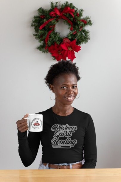 Christmas Spirit Loading Rhinestone Shirt – Festive Sparkle Bling Tee | Blingdazzel