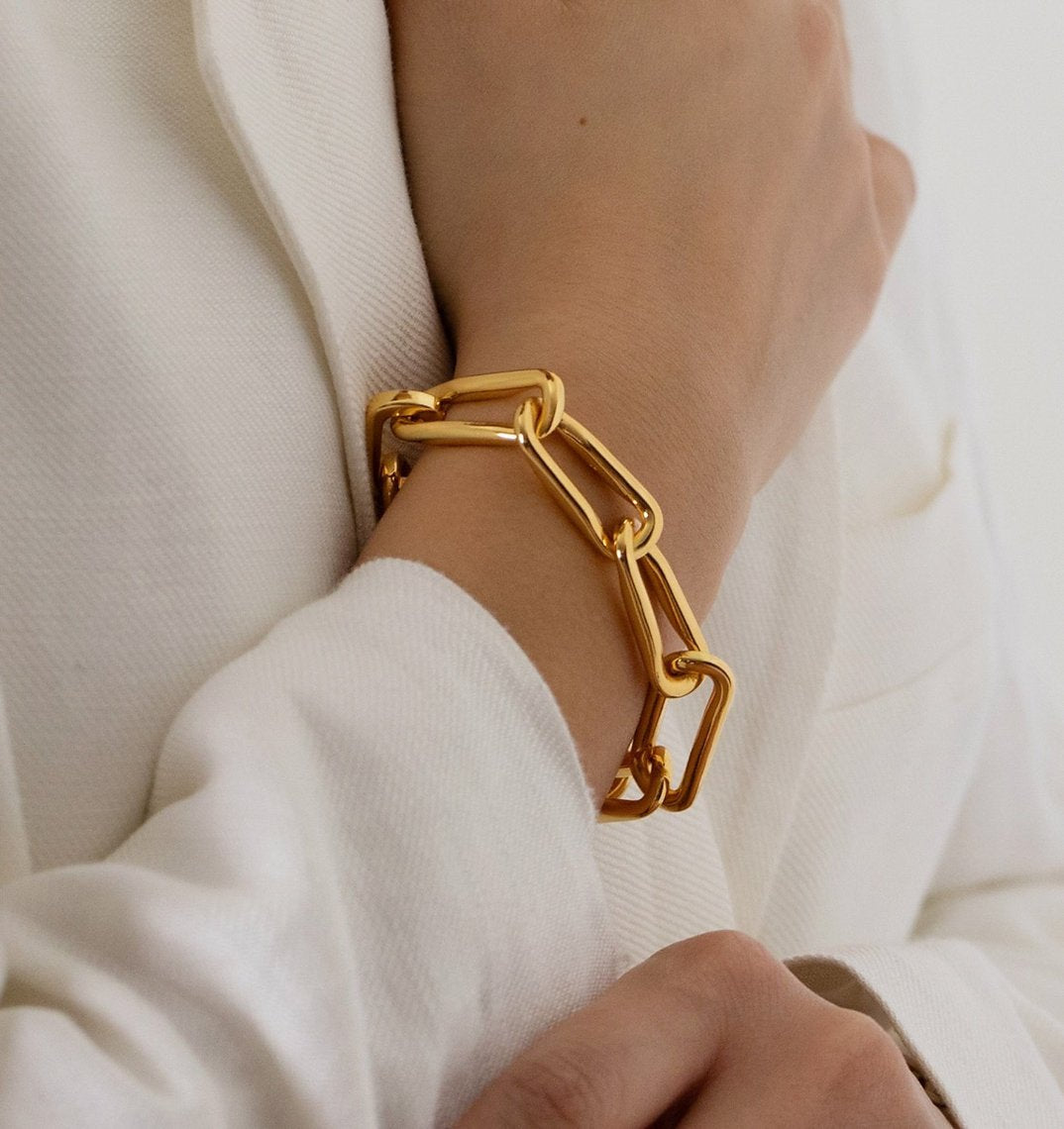 Chunky Organic Bracelet Chain - Velora Luxury Fashion