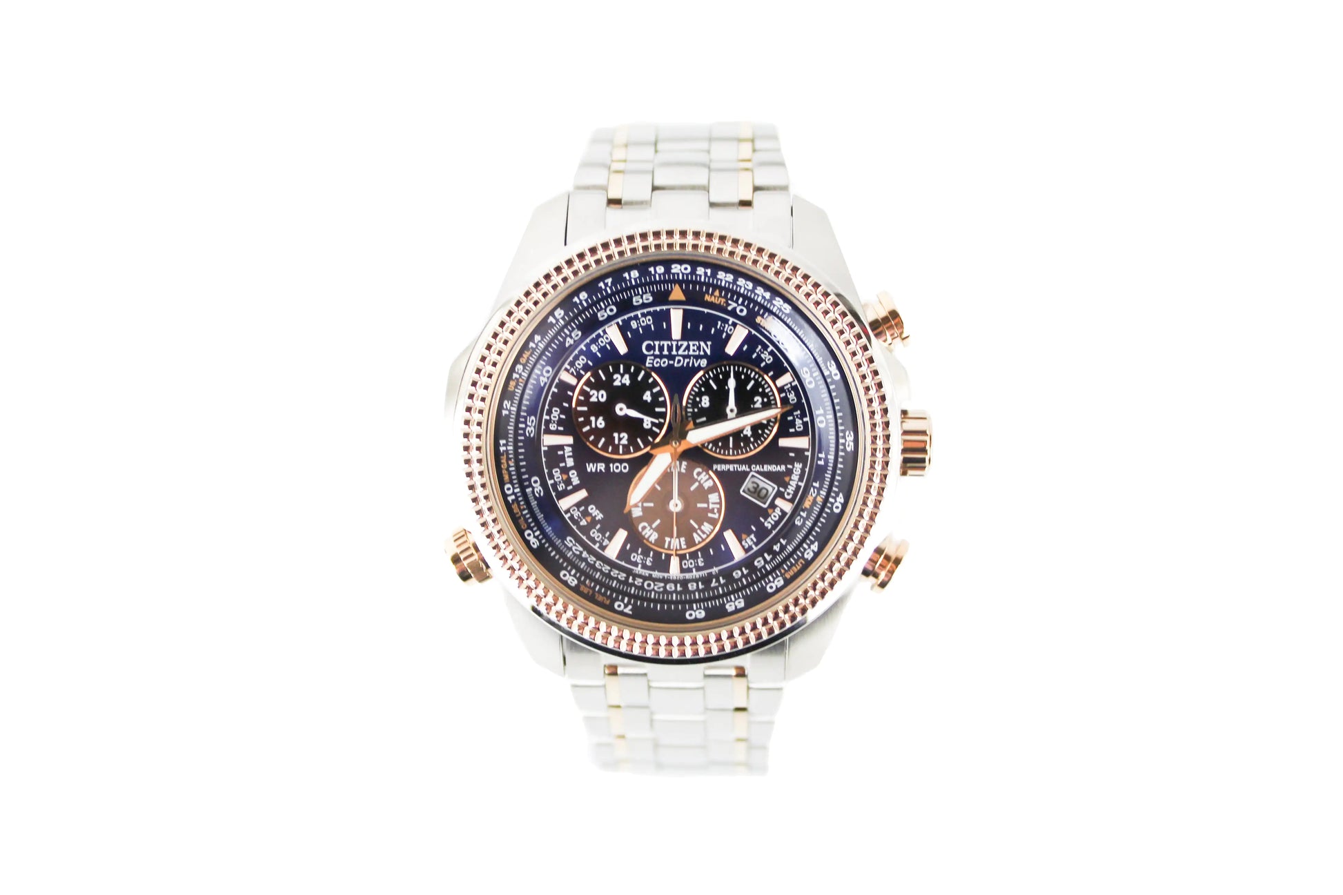 Citizen (BL5406-56L) Men's Eco Drive Chronograph Two-Tone Stainless Steel Watch - Velora Luxury Fashion