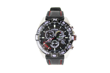 Citizen (CB5841-05E) Promaster Navihawk A-T Eco-Drive Black & Red Wrist Watch - Velora Luxury Fashion