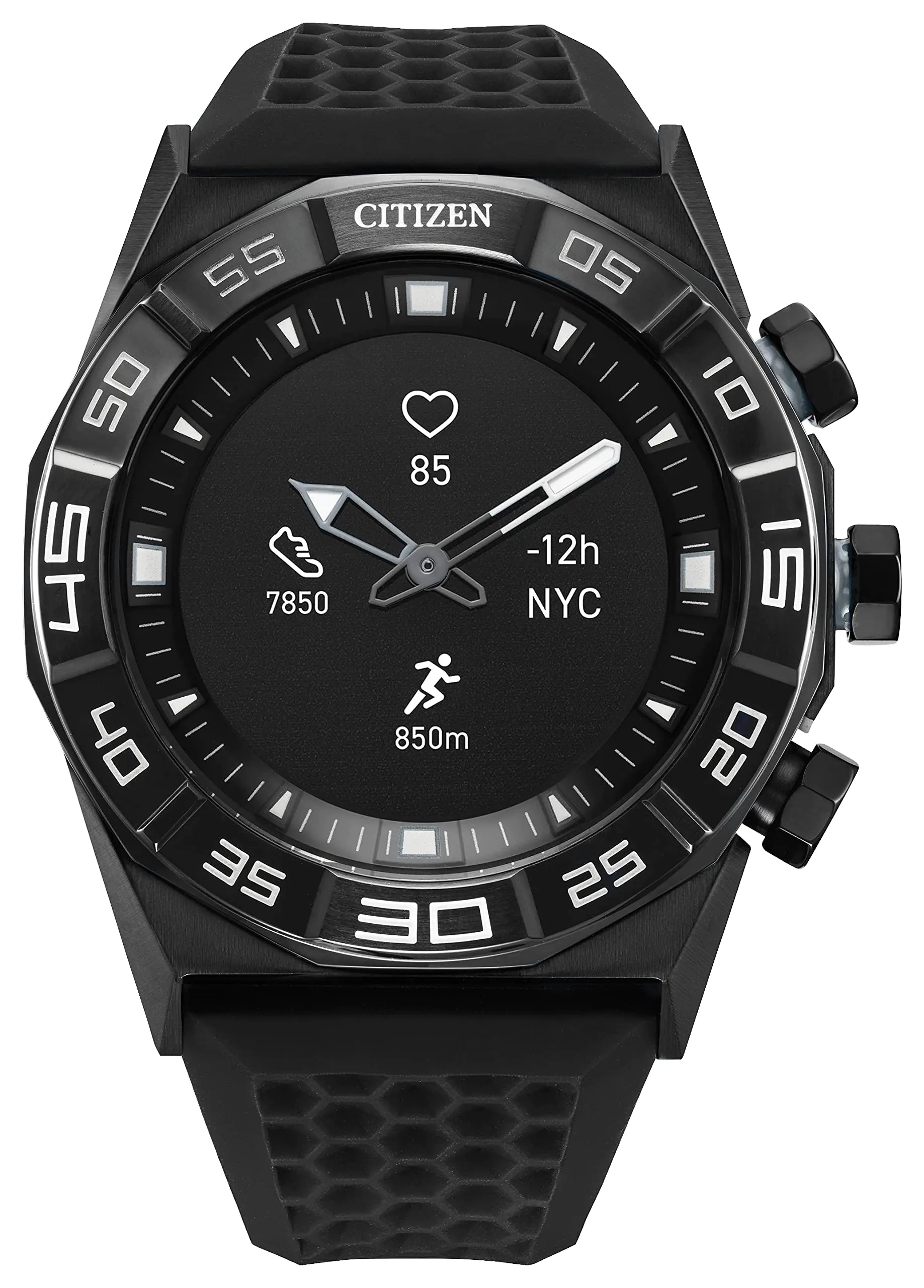 Citizen CZ Smart Gen 1 Hybrid smartwatch 44mm Continuous Heart Rate Tracking Fitness Activity Golf App Displays Notifications and Messages Bluetooth Connection 15 Day Battery Life - Velora Luxury Fashion