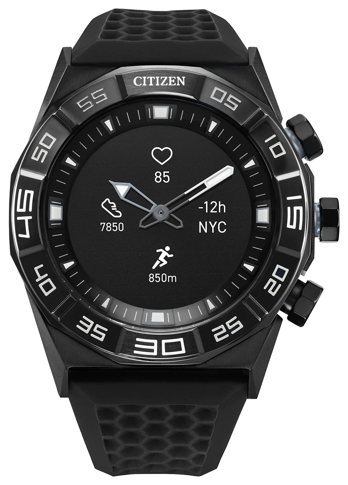 Citizen CZ Smart Gen 1 Hybrid smartwatch 44mm Continuous Heart Rate Tracking Fitness Activity Golf App Displays Notifications and Messages Bluetooth Connection 15 Day Battery Life - Velora Luxury Fashion