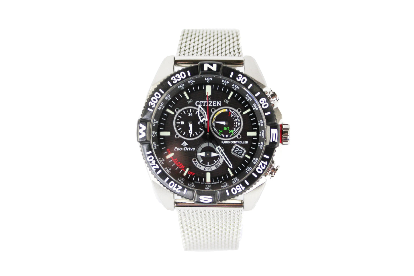 Citizen Promaster Navihawk Elite Chronograph Stainless Steel Timepiece - Velora Luxury Fashion