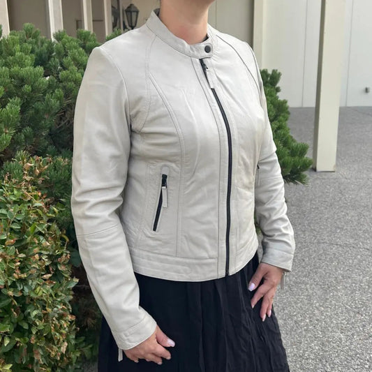Classic Women's Lamb Leather Jacket - Velora Luxury Fashion