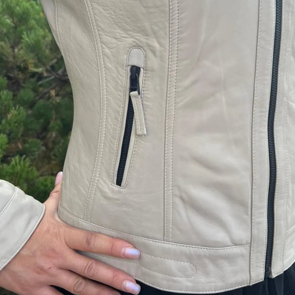 Classic Women's Lamb Leather Jacket - Velora Luxury Fashion