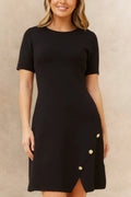 Cleo Stretch A-Line Dress - Velora Luxury Fashion
