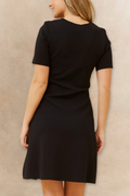 Cleo Stretch A-Line Dress - Velora Luxury Fashion