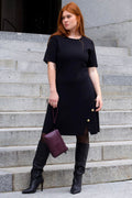 Cleo Stretch A-Line Dress - Velora Luxury Fashion
