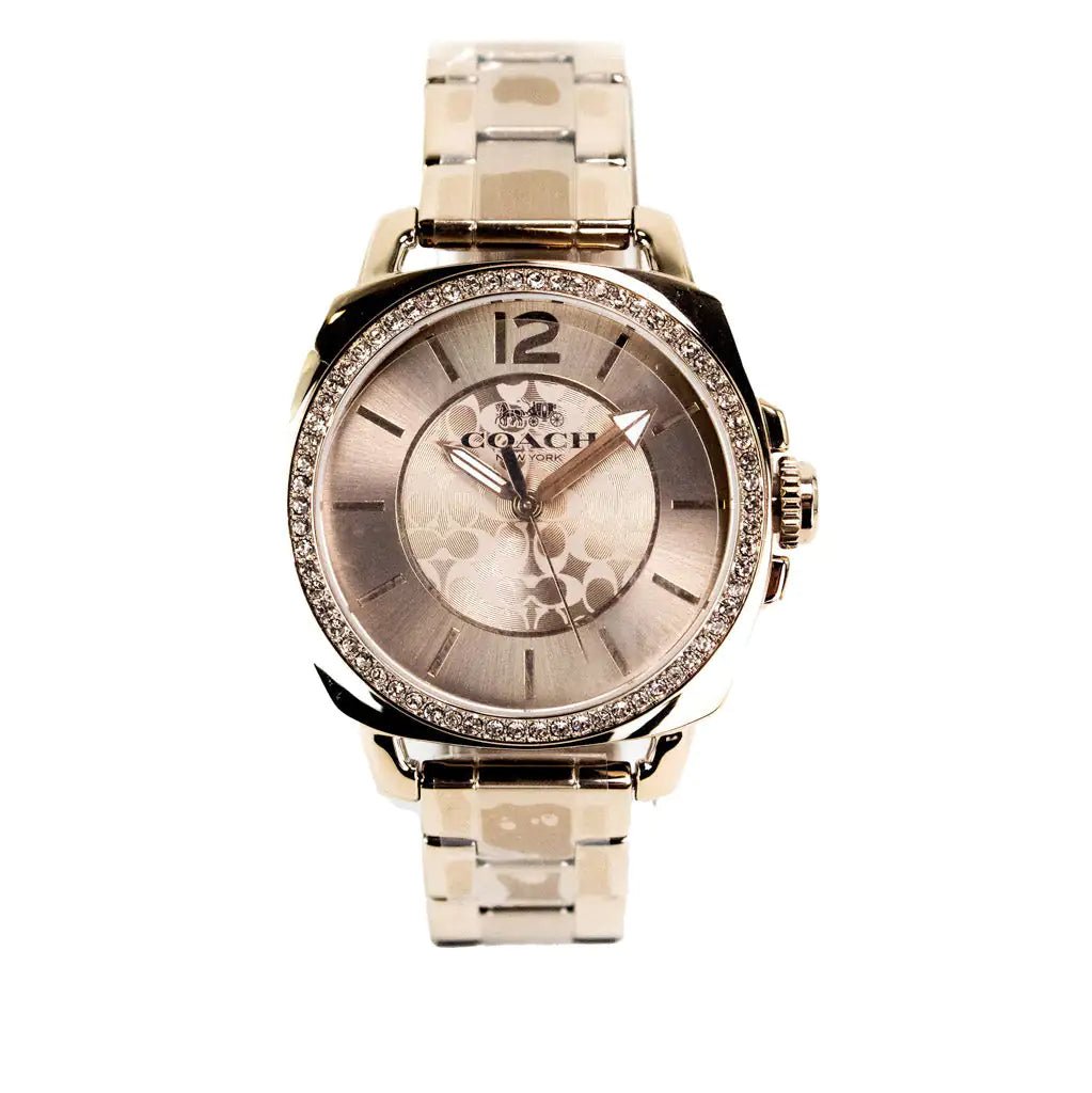 Coach Boyfriend Gold Crystal Watch - Velora Luxury Fashion