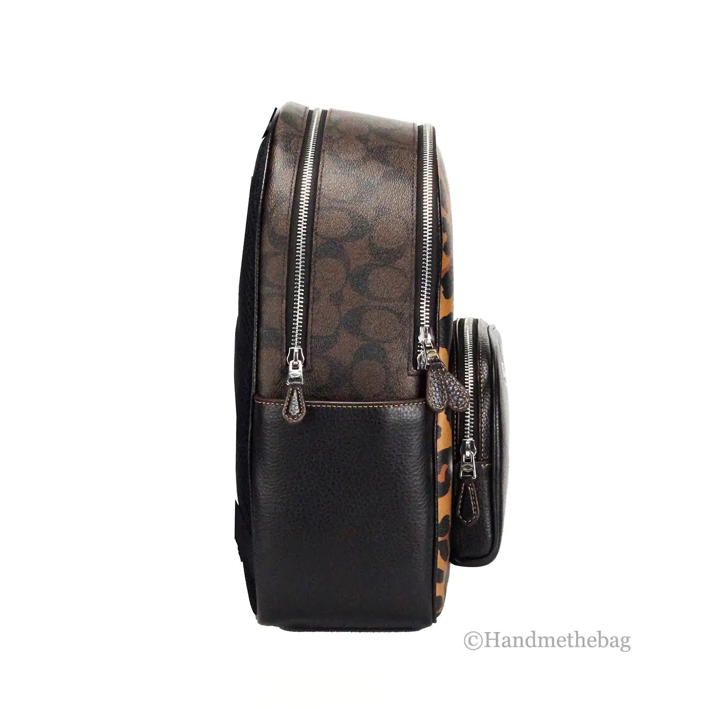 Coach Court Leopard Leather Backpack - Velora Luxury Fashion