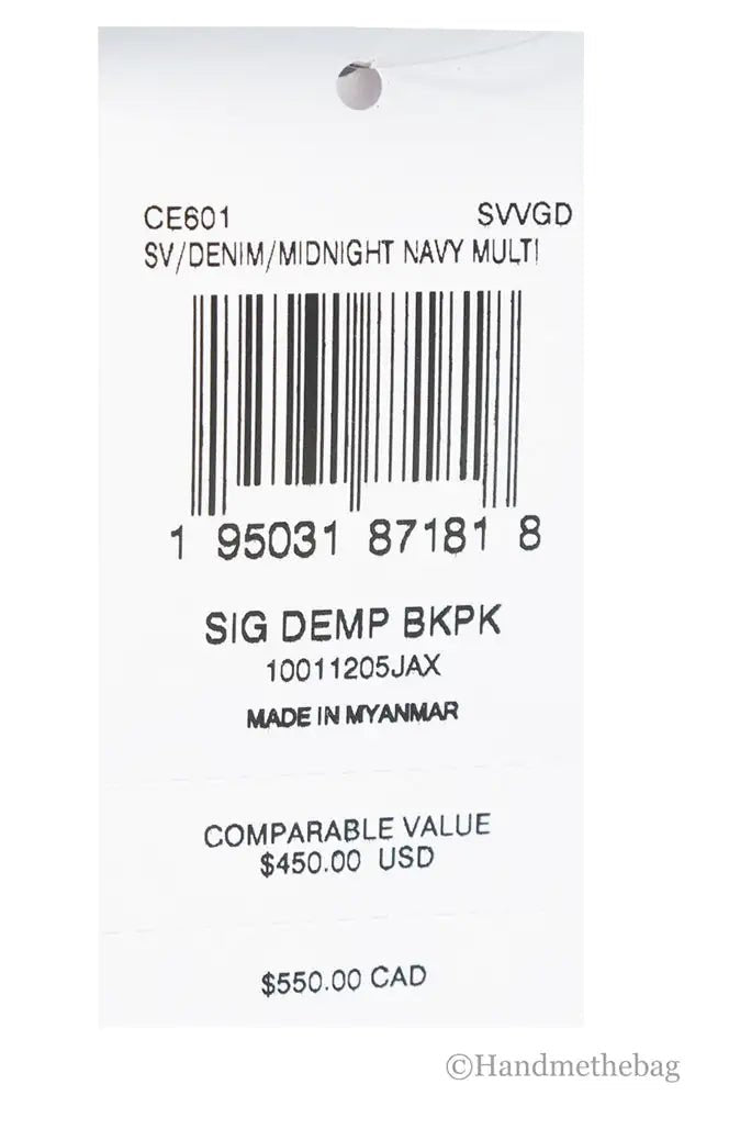 Coach Dempsey Midnight Navy Logo Backpack - Velora Luxury Fashion