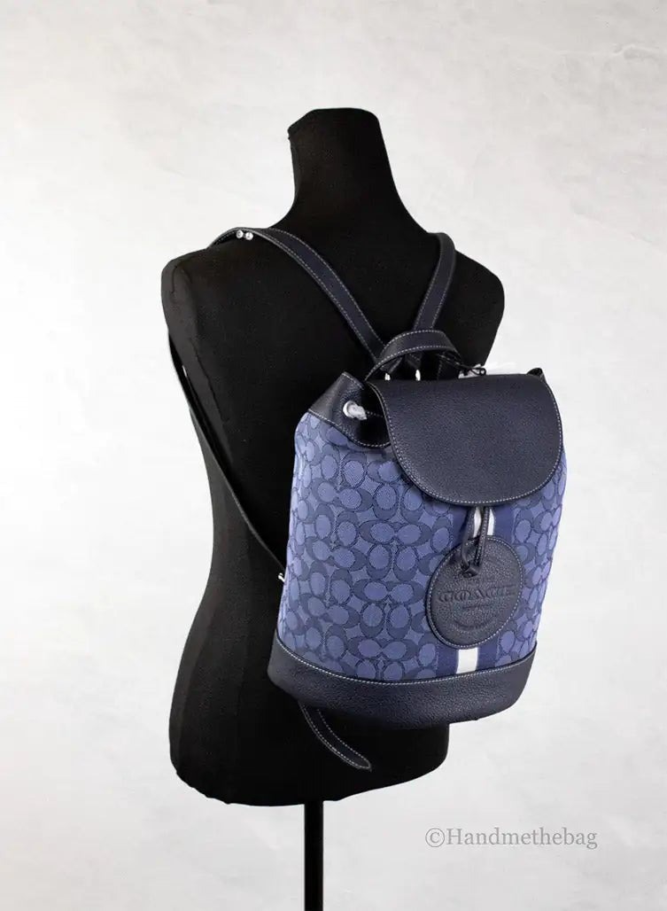 Coach Dempsey Midnight Navy Logo Backpack - Velora Luxury Fashion