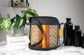 Coach Hudson 21 Khaki Terracotta Signature Varsity Stripe Crossbody - Velora Luxury Fashion