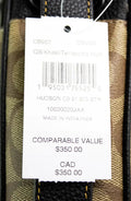 Coach Hudson 21 Khaki Terracotta Signature Varsity Stripe Crossbody - Velora Luxury Fashion