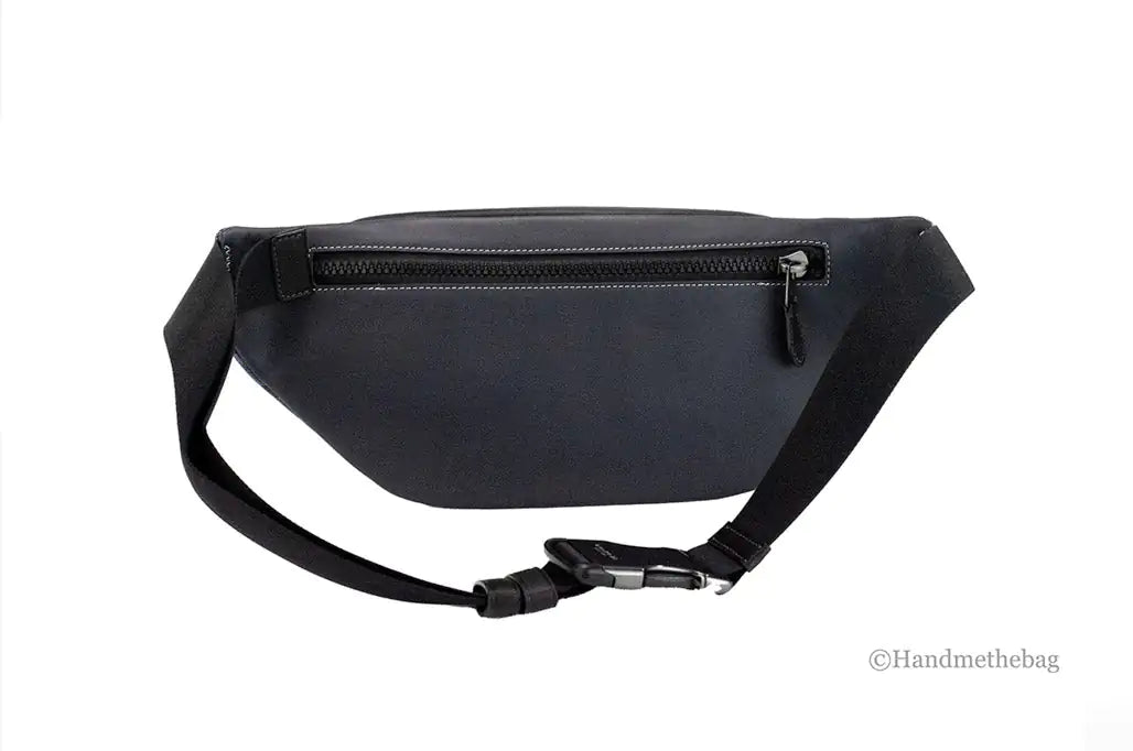 Coach Navy Plaid Canvas Belt Bag - Velora Luxury Fashion