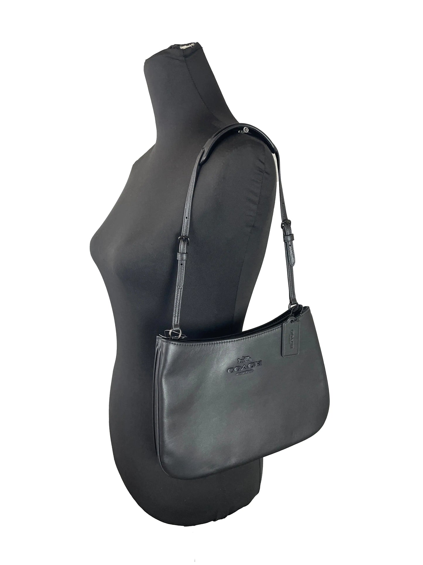 Coach Penelope Black Leather Shoulder Tote - Velora Luxury Fashion
