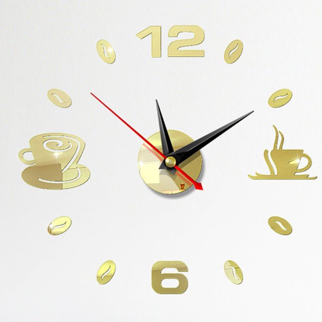 Coffee Cups 3D Clock - Velora Luxury Fashion
