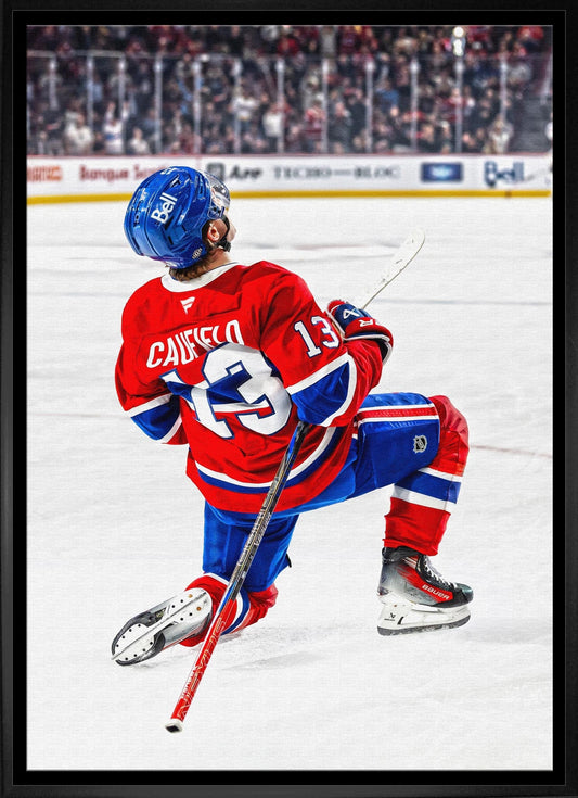 Cole Caufield 20x29 Unsigned Framed Canvas Canadiens Celebration - Velora Luxury Fashion
