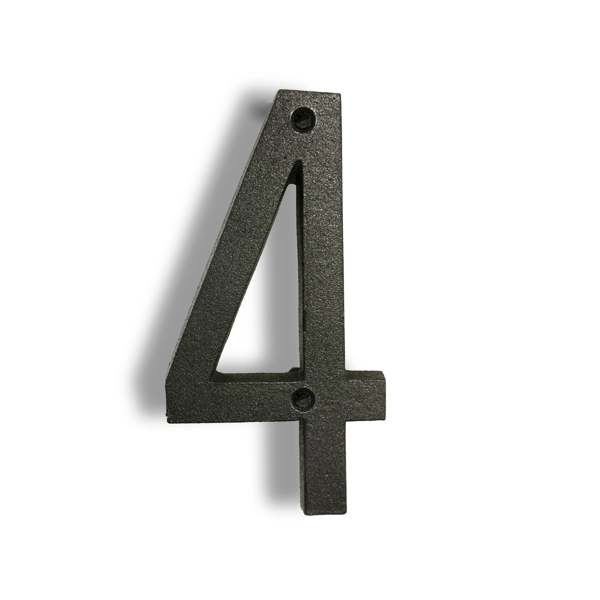 Colonial Wrought Iron Floating Number, 6.5 in, BLK, # 4 - Velora Luxury Fashion