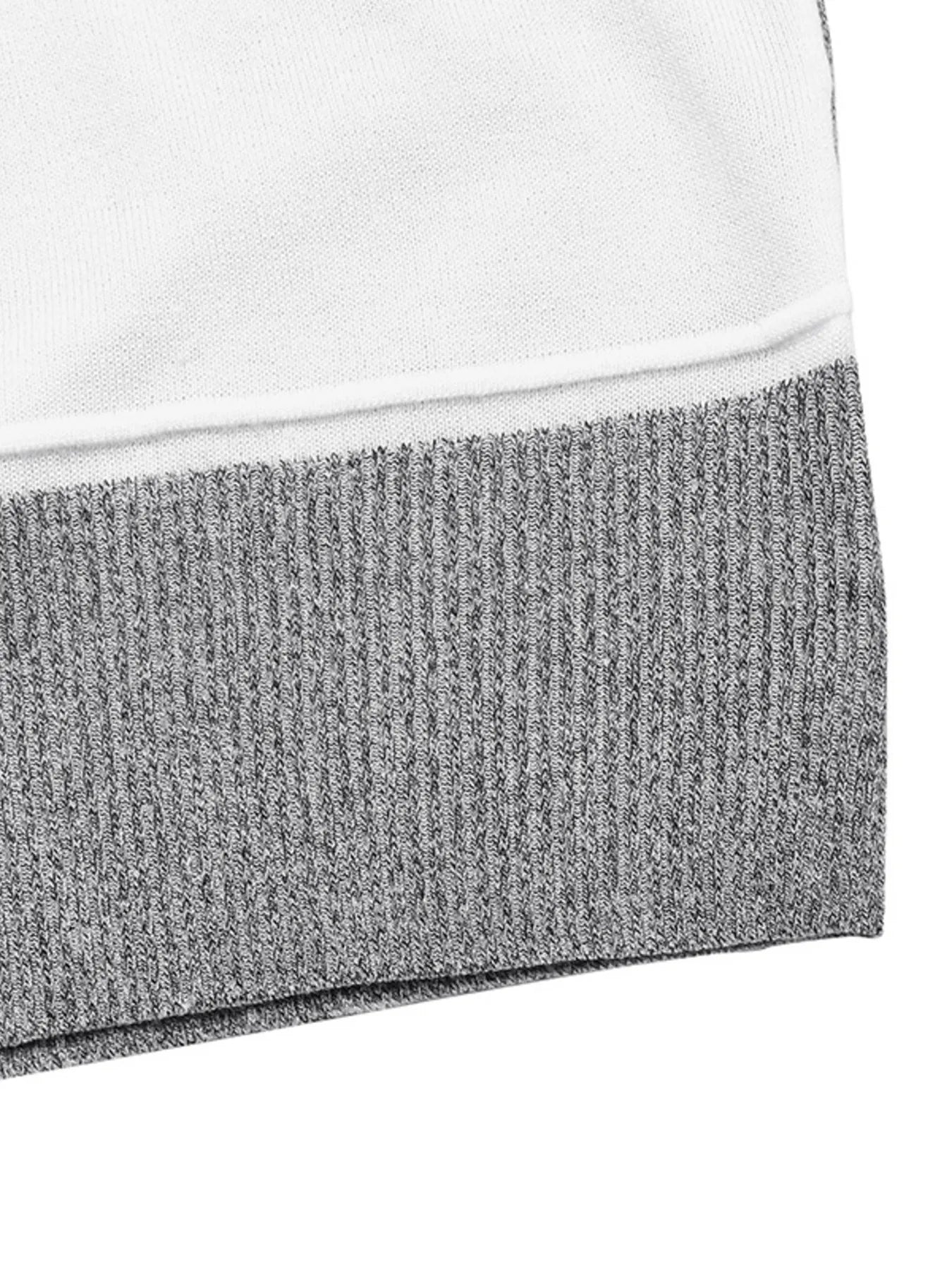 Color Block Knit Long Sleeve Sweater - Velora Luxury Fashion