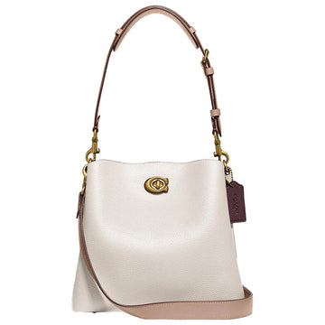 Colorblock Leather Willow Bucket Bag - Velora Luxury Fashion