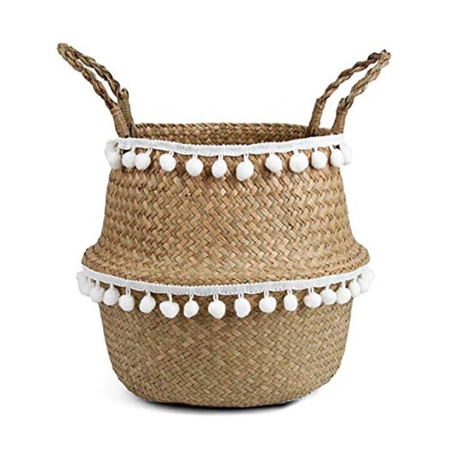 Colored Wicker Basket - Velora Luxury Fashion
