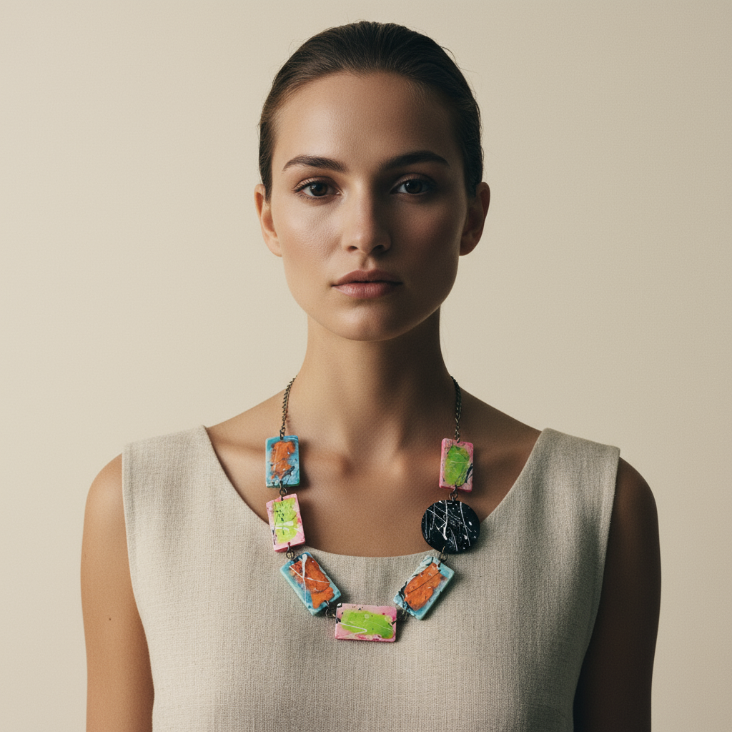 Paint Splash Jewelry Set Handmade - Velora Luxury Fashion