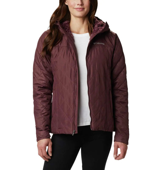 Columbia Womens Copper Crest Hooded Jacket Malbec Medium - Velora Luxury Fashion