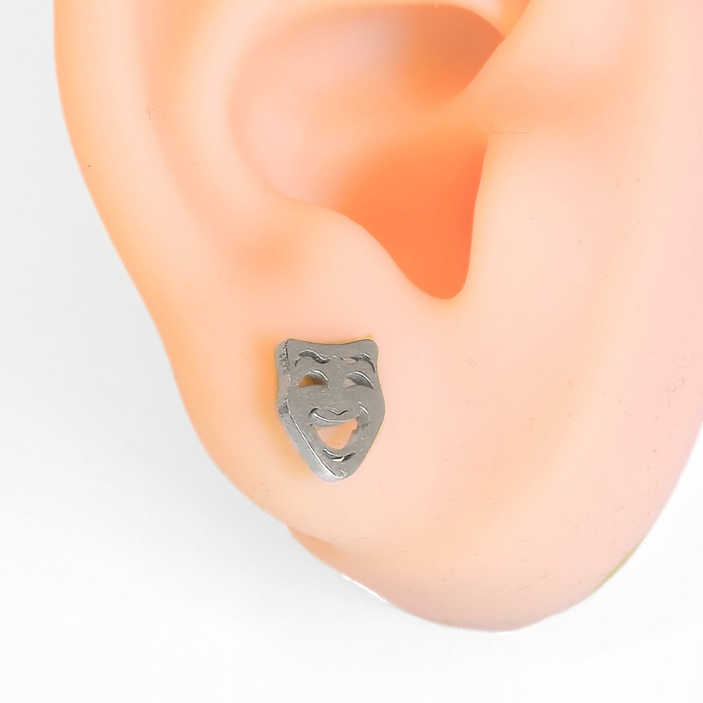Comedy & Tragedy Studs (Silver) - Velora