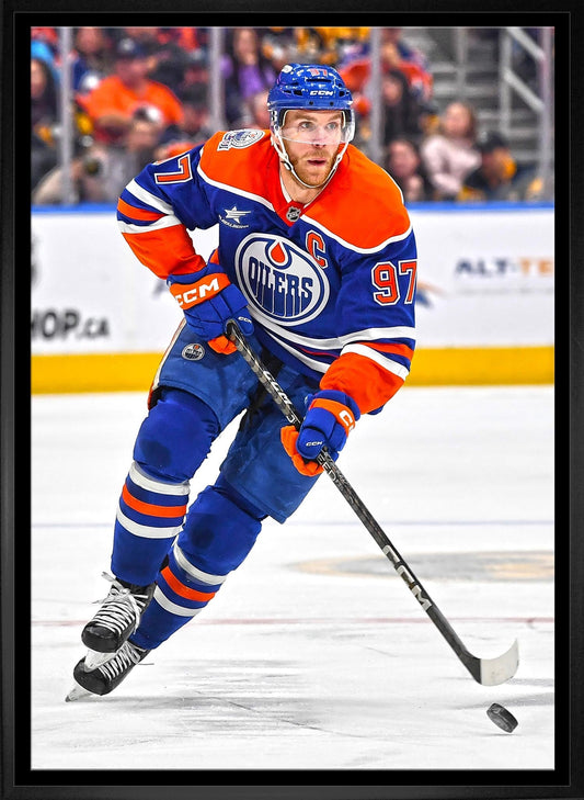 Connor McDavid 20x29 Framed Canvas Edmonton Oilers - Velora Luxury Fashion