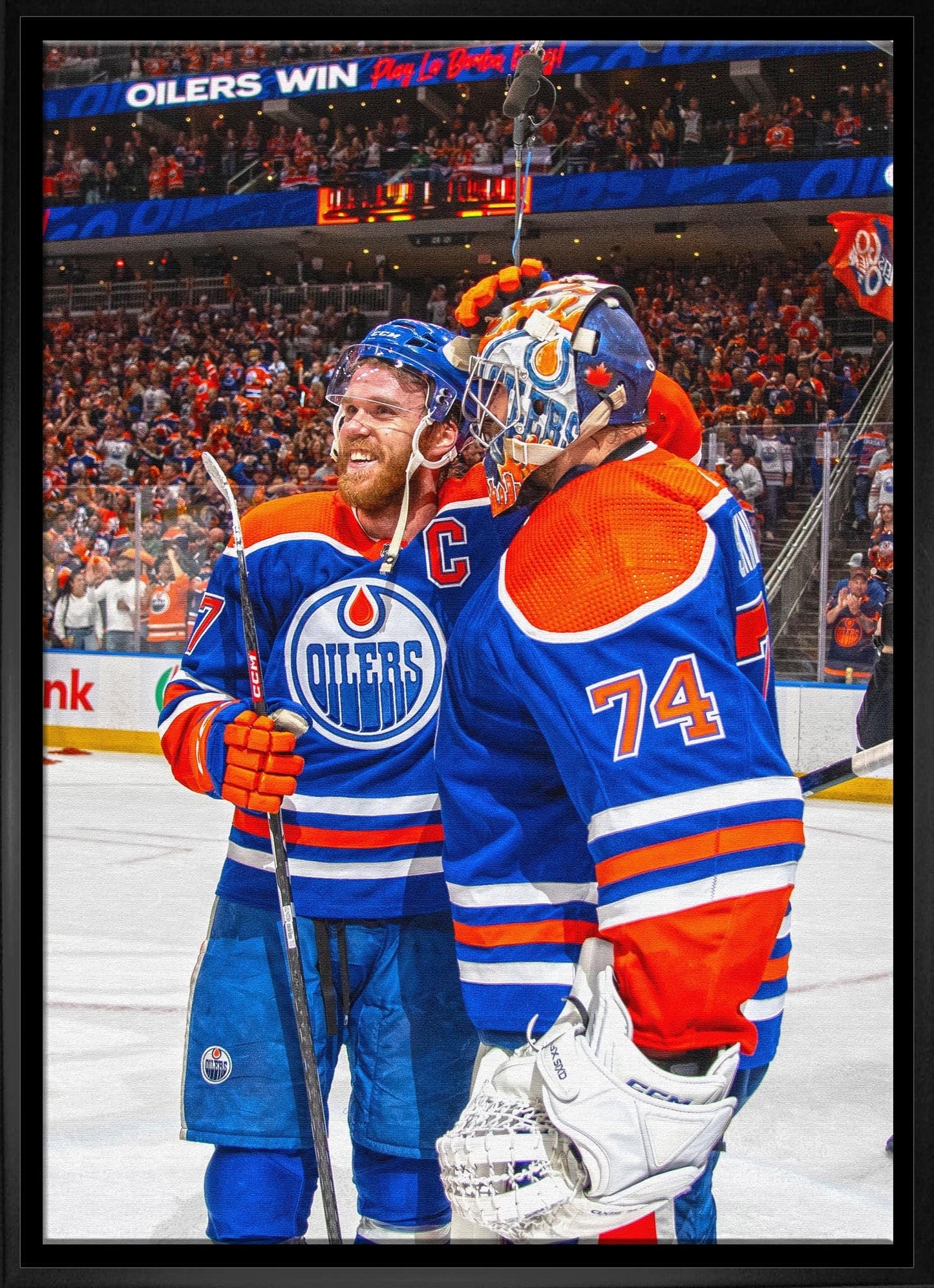 Connor McDavid 20x29 Framed Canvas Oilers With Skinner-V - Velora Luxury Fashion