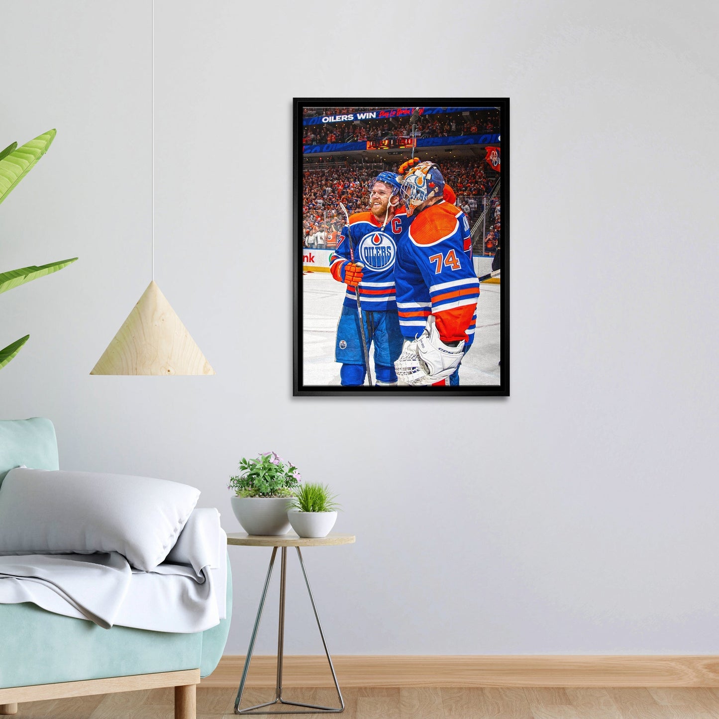Connor McDavid 20x29 Framed Canvas Oilers With Skinner-V - Velora Luxury Fashion