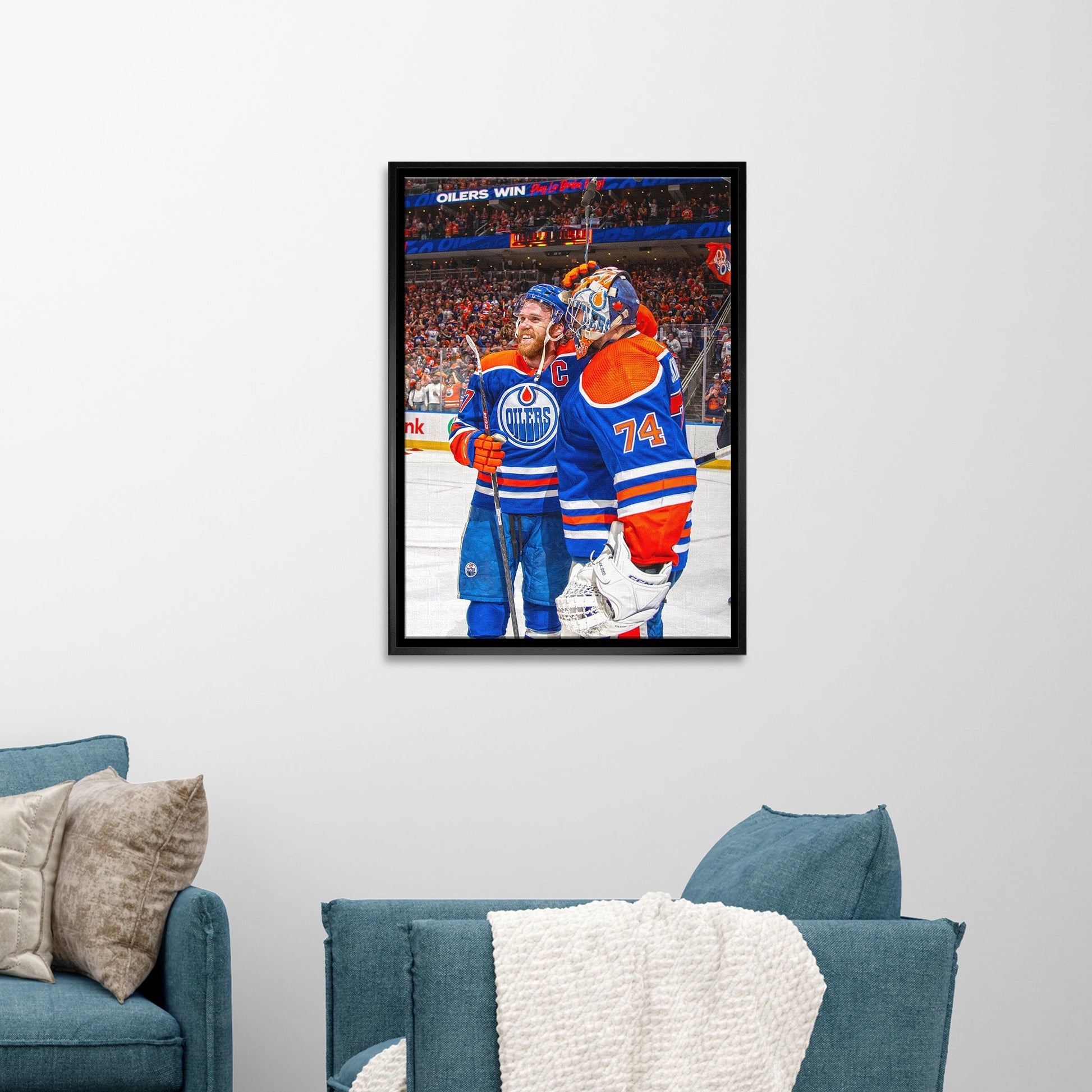 Connor McDavid 20x29 Framed Canvas Oilers With Skinner-V - Velora Luxury Fashion