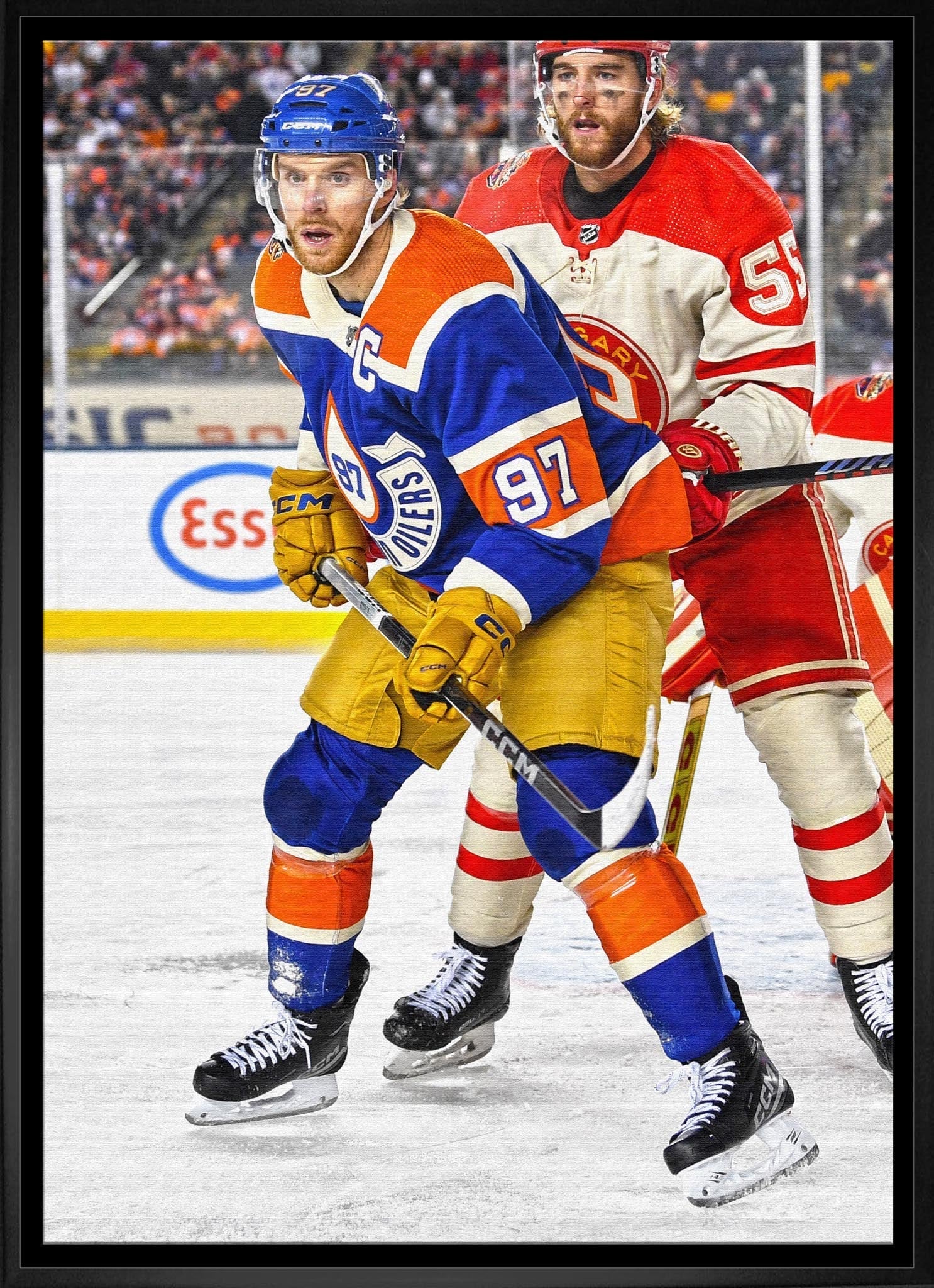 Connor McDavid Framed 20x29 Canvas Oilers 2023 Heritage Classic-V - Velora Luxury Fashion