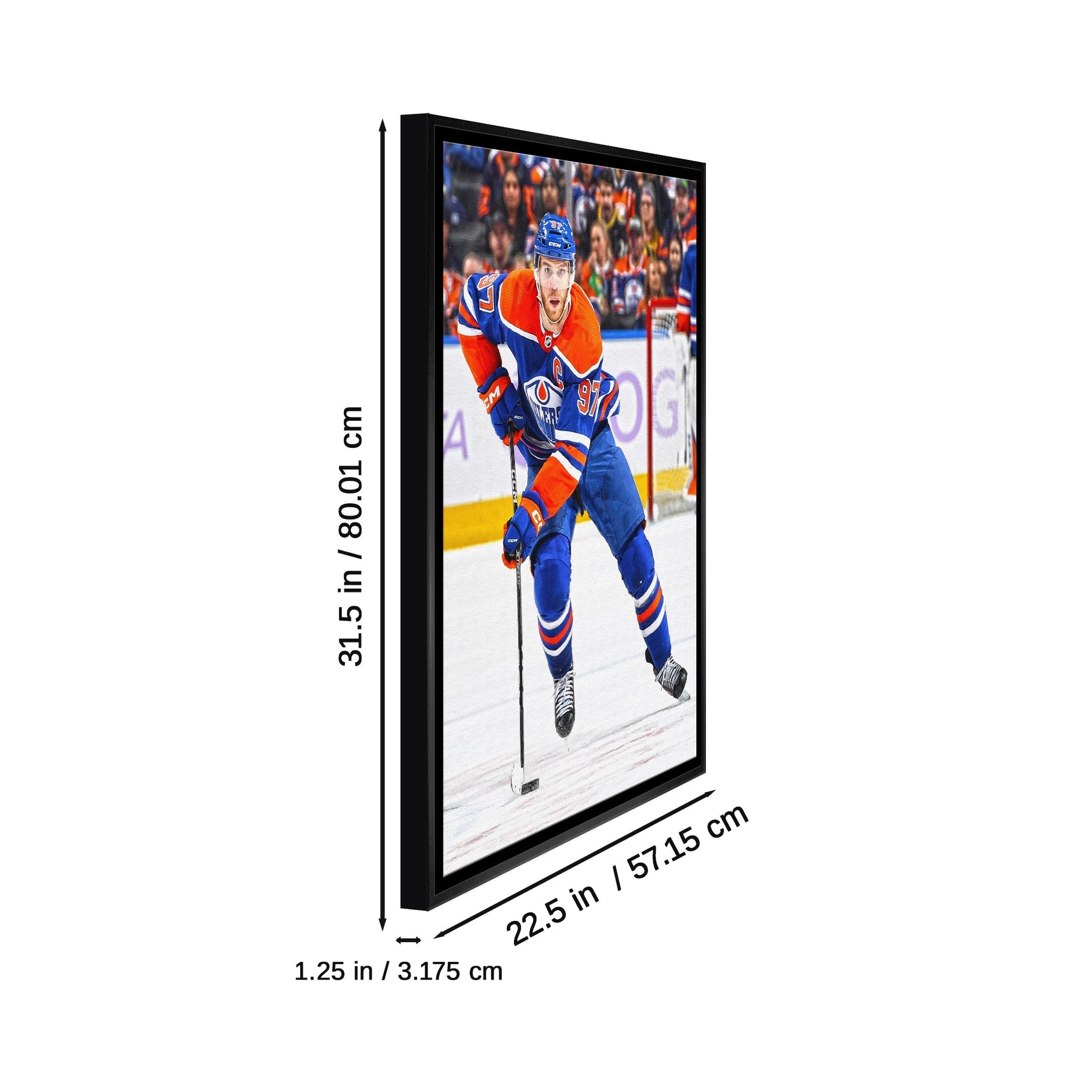 Connor McDavid Framed 20x29 Canvas Oilers Action-V - Velora Luxury Fashion