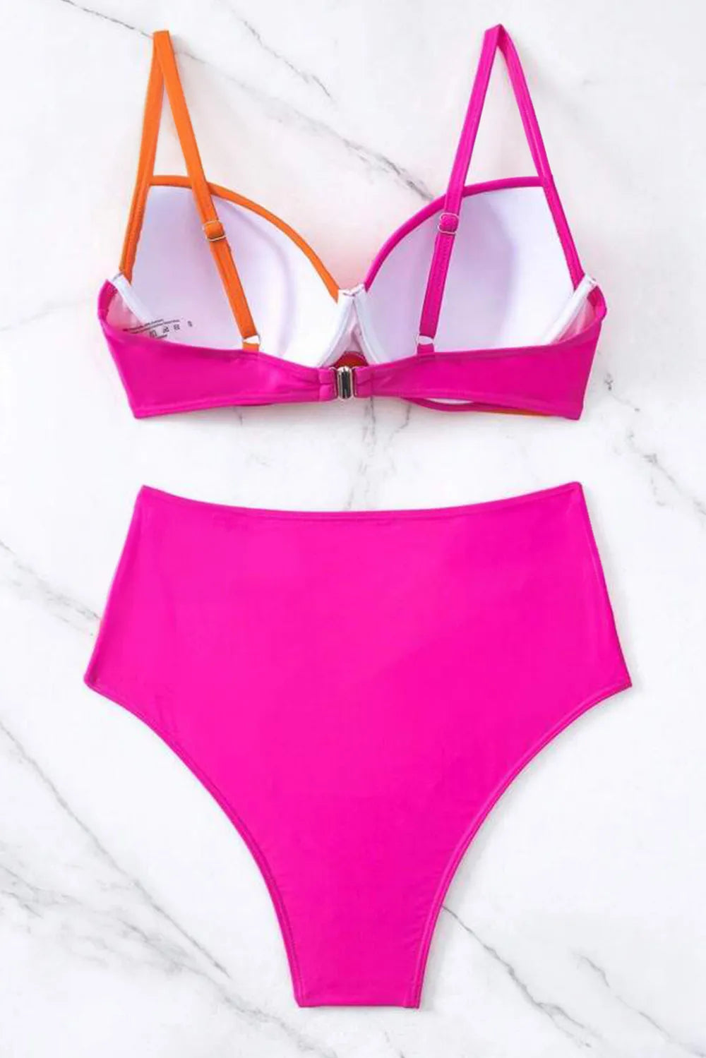 Contrast Sweetheart Neck Bikini Set - Velora Luxury Fashion