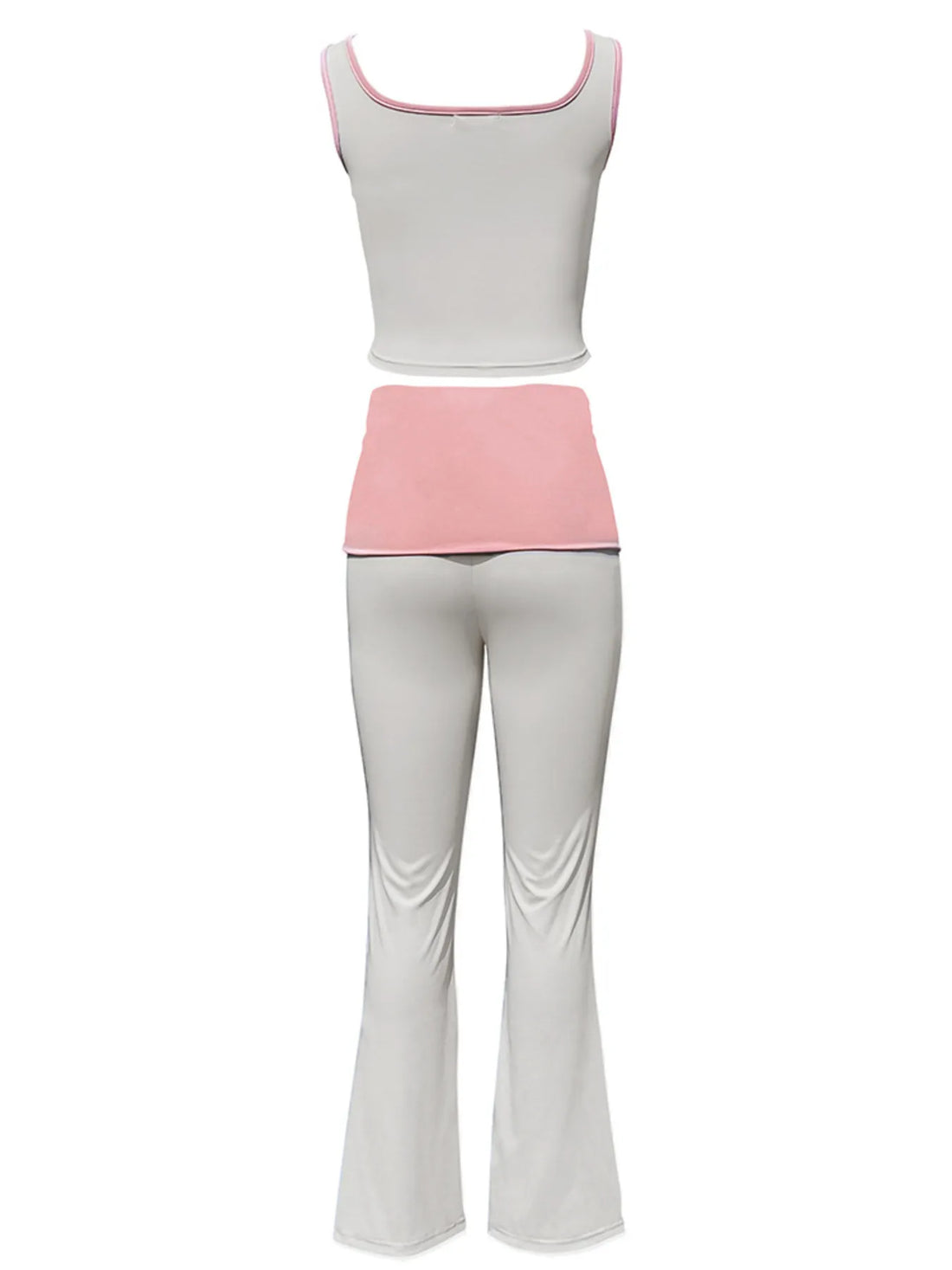 Contrast Trim Tank and Pants Active Set - Velora Luxury Fashion
